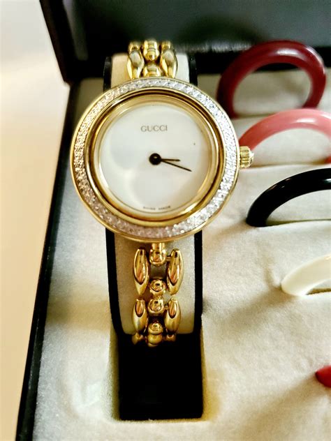 gucci bezel vintage watch